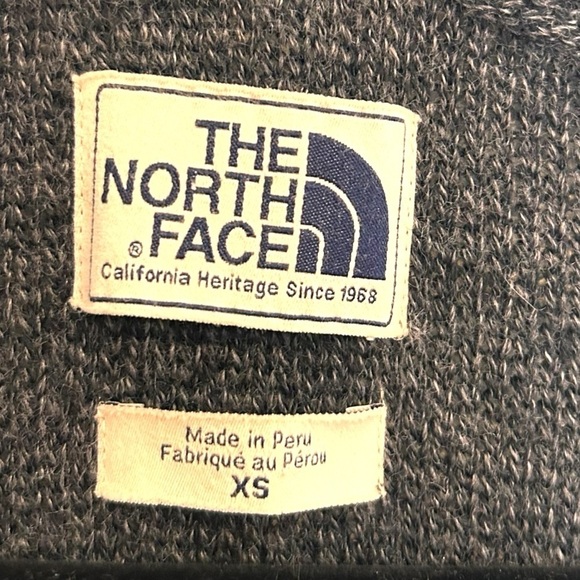 The North Face V-Neck Alpaca Wool Knit Saguaro Sweater Dress- Grey- Size XS - Picture 9 of 12